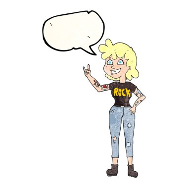 konuşma balonu dokulu karikatür kaya kız