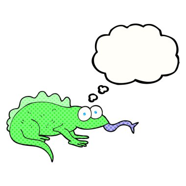 düşünce kabarcık karikatür kertenkele