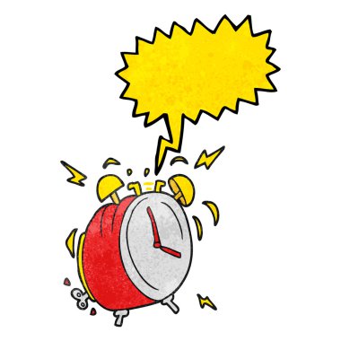 konuşma balonu dokulu çizgi film zil çalar saat