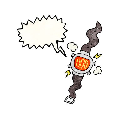 konuşma balonu dokulu karikatür Bilek seyretmek