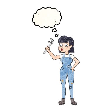 kabarcık dokulu karikatür kadın tesisatçı sanıyordum