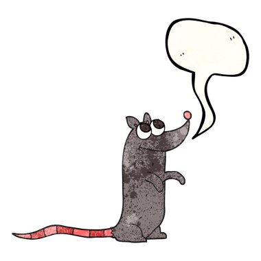 konuşma balonu dokulu karikatür sıçan