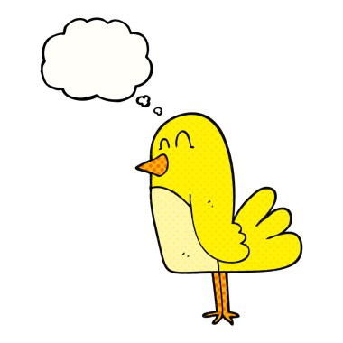 düşünce kabarcık karikatür kuş