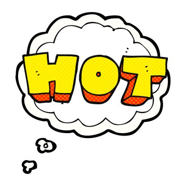 düşünce kabarcık karikatür kelime sıcak