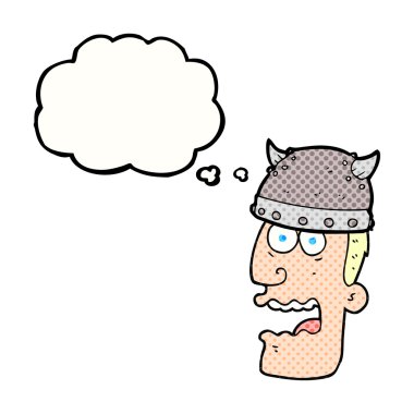 savaşçı adam çığlık düşünce kabarcık karikatür