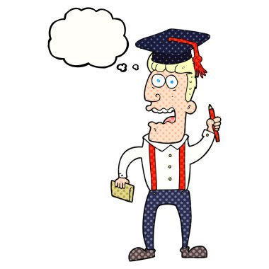 düşünce kabarcık karikatür öğrenci vurguladı