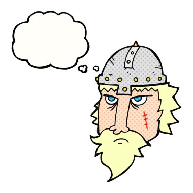 düşünce balonu karikatür viking savaşçısı