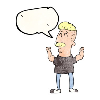 konuşma balonu dokulu çizgi film adam kutluyor