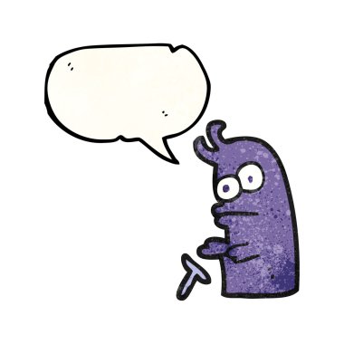 konuşma balonu dokulu çizgi film küçük yabancı