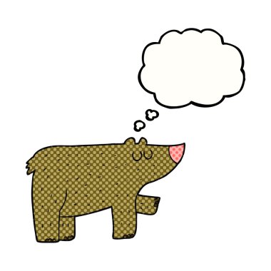 düşünce kabarcık karikatür ayı