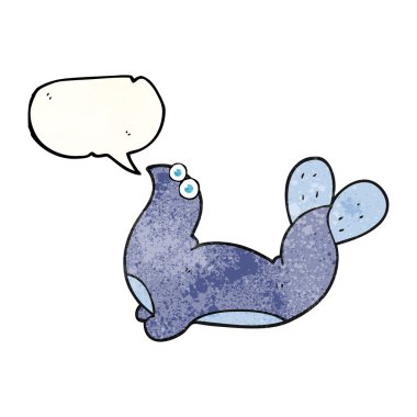 konuşma balonu dokulu karikatür mühür