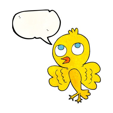 konuşma dokulu kabarcık karikatür kuş