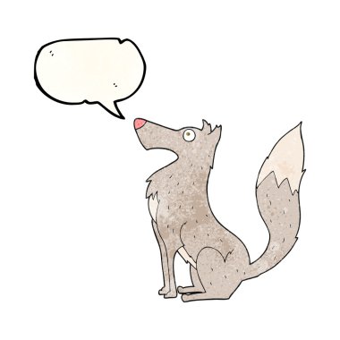 konuşma balonu dokulu çizgi film kurt