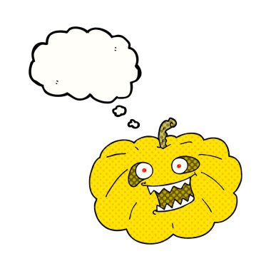 düşünce balonu çizgi film Cadılar Bayramı Balkabağı