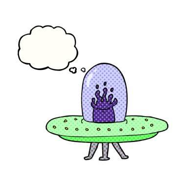 düşünce kabarcık karikatür uçan daire
