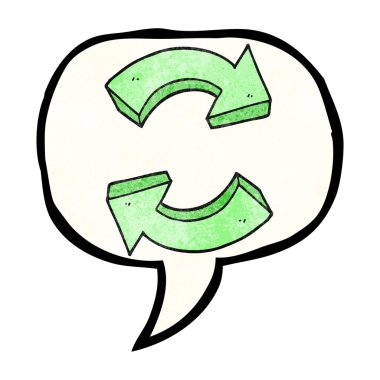 doku konuşma balonu çizgi film geri dönüşüm okları