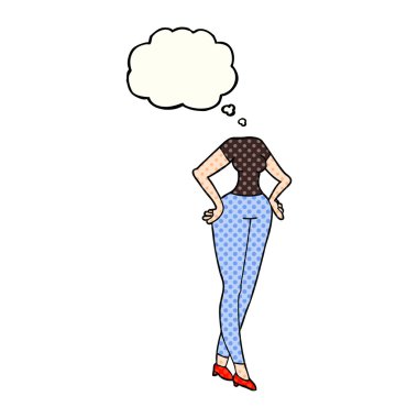 kabarcık karikatür başsız vücut düşündüm (kendi fotoğraf ekle)