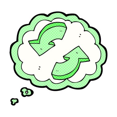 kabarcık karikatür okları geri dönüşüm sanıyordum