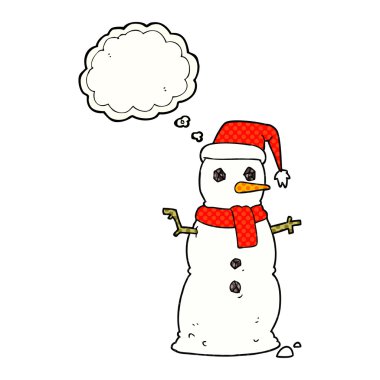 düşünce kabarcık karikatür kardan adam