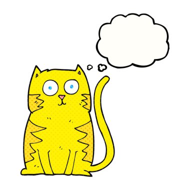 düşünce kabarcık karikatür kedi