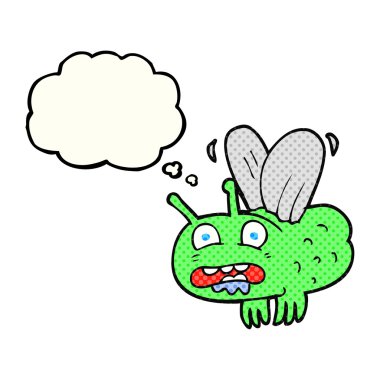 düşünce kabarcık karikatür sinek