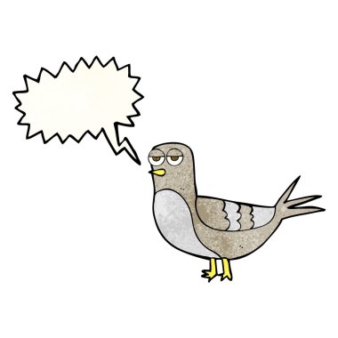 konuşma dokulu kabarcık karikatür güvercin