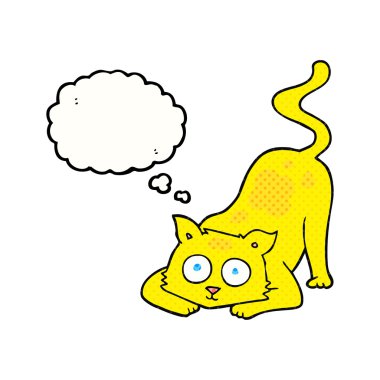 düşünce kabarcık karikatür kedi