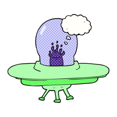 düşünce kabarcık karikatür uçan daire