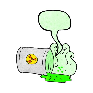 konuşma dokulu kabarcık karikatür nükleer atık