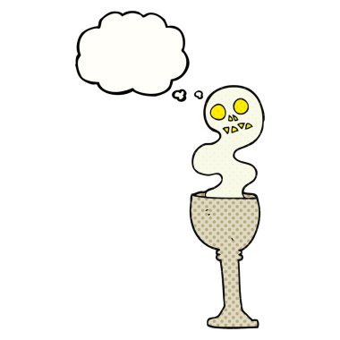 kabarcık karikatür spooky halloween kadehi sanıyordum