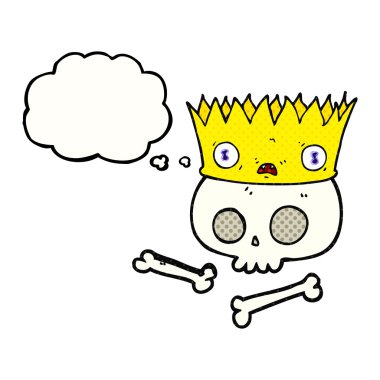 kabarcık karikatür sihirli taç eski kafatasındaki sanıyordum