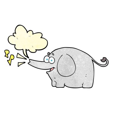 konuşma balonu dokulu çizgi film fil trumpeting