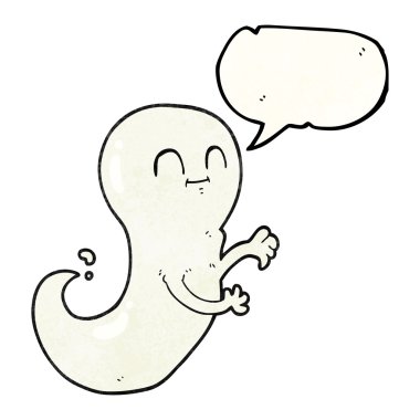 konuşma balonu dokulu karikatür hayalet