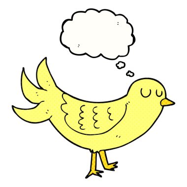 düşünce kabarcık karikatür kuş