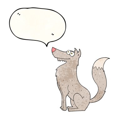 konuşma balonu dokulu çizgi film kurt