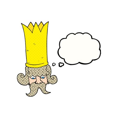 kabarcık karikatür Kral büyük taçlı sanıyordum