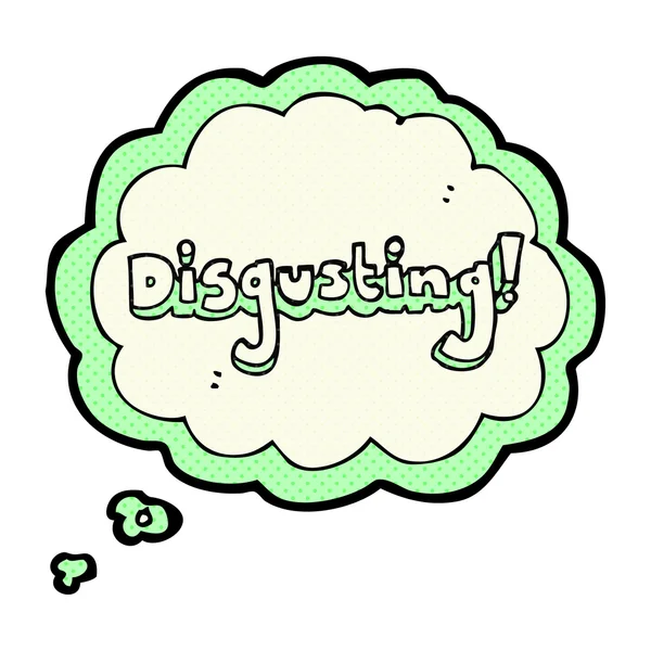 Disgusting thought bubble cartoon — Stock Vector