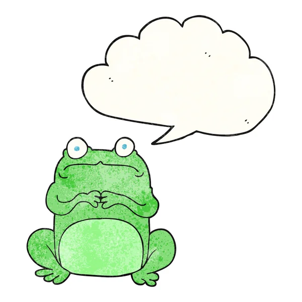 Mowy Bańka teksturowanej kreskówka nerwowy żaba — Wektor stockowy