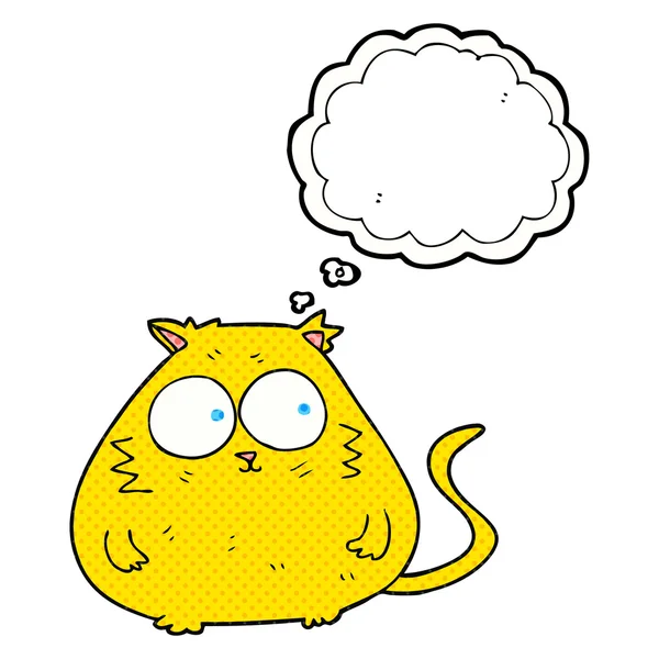 Gedachte zeepbel cartoon FatCat — Stockvector