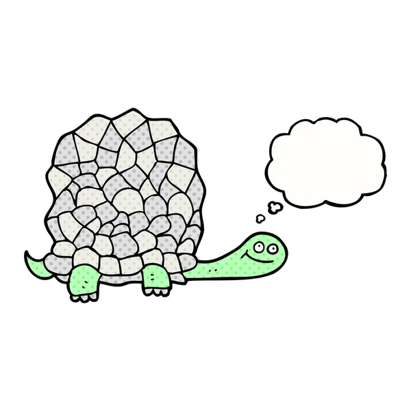 Gedachte zeepbel cartoon schildpad — Stockvector