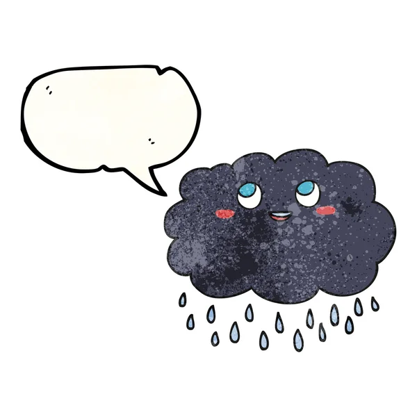 Γελοιογραφία φούσκα ομιλία υφή raincloud — Διανυσματικό Αρχείο