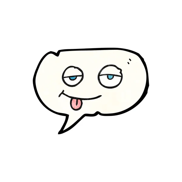 Parole bulle texturé dessin animé fatigué yeux — Image vectorielle