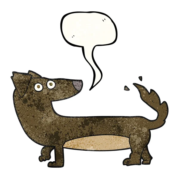 Konuşma balonu dokulu karikatür köpek — Stok Vektör