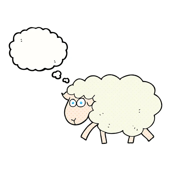 Gedankenblase Cartoon-Schafe — Stockvektor