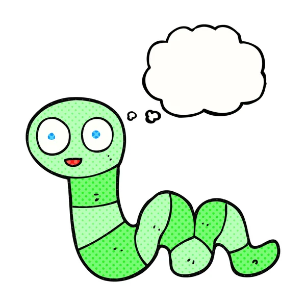 Pensée bulle dessin animé serpent — Image vectorielle