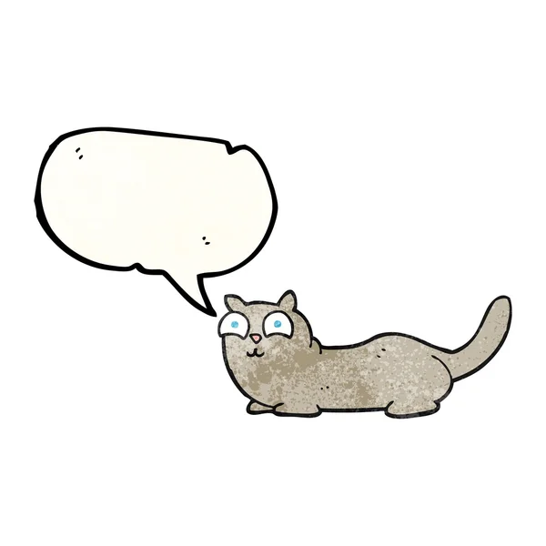 Textur Sprechblase Karikatur Katze — Stockvektor