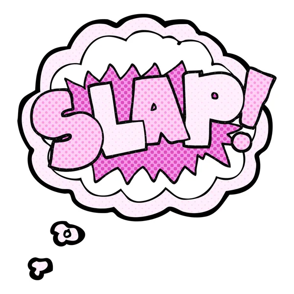 Thought bubble cartoon slap symbol — Stock Vector