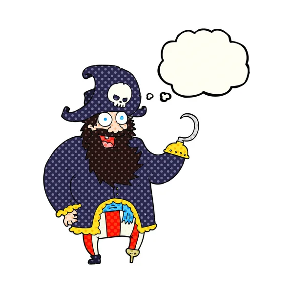 以为泡沫卡通海盗船长 — 图库矢量图片
