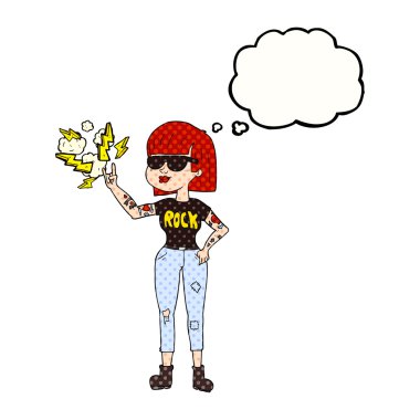 kabarcık karikatür rock kadın sanıyordum