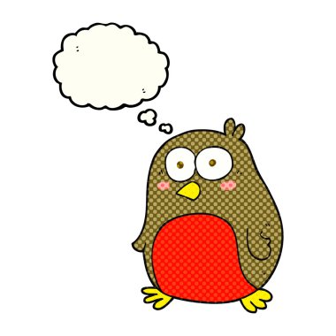 düşünce kabarcık karikatür robin
